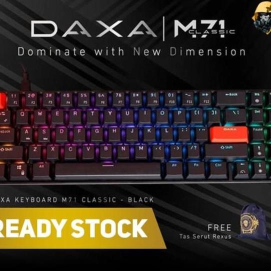HARGA DISC - Rexus Daxa M71 / M 71 Classic Black Mechanical Gaming Keyboard