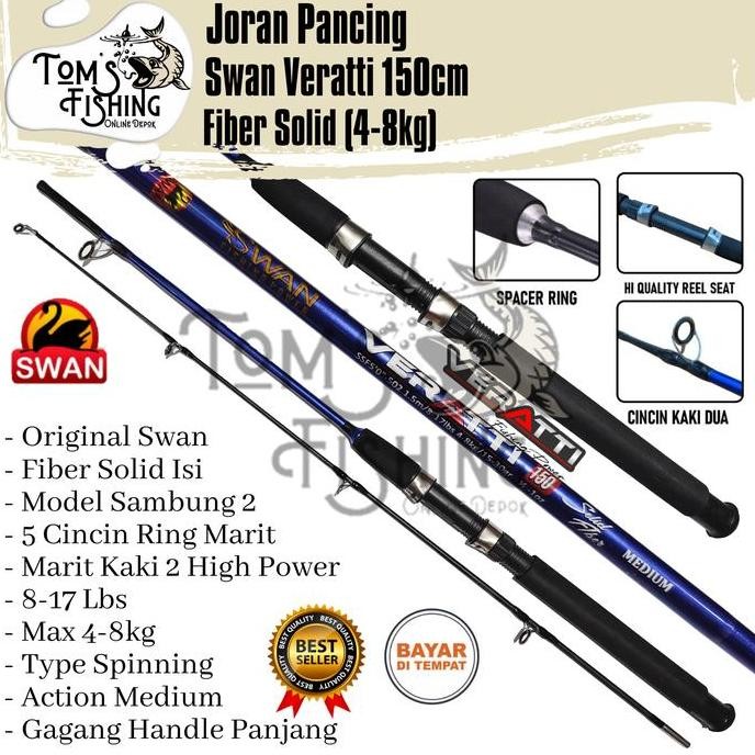 

Terlaris Joran Pancing Swan Veratti 150Cm Fiber Solid (8-17Lbs) Marit 2 Kaki Kuat - Toms Fishing