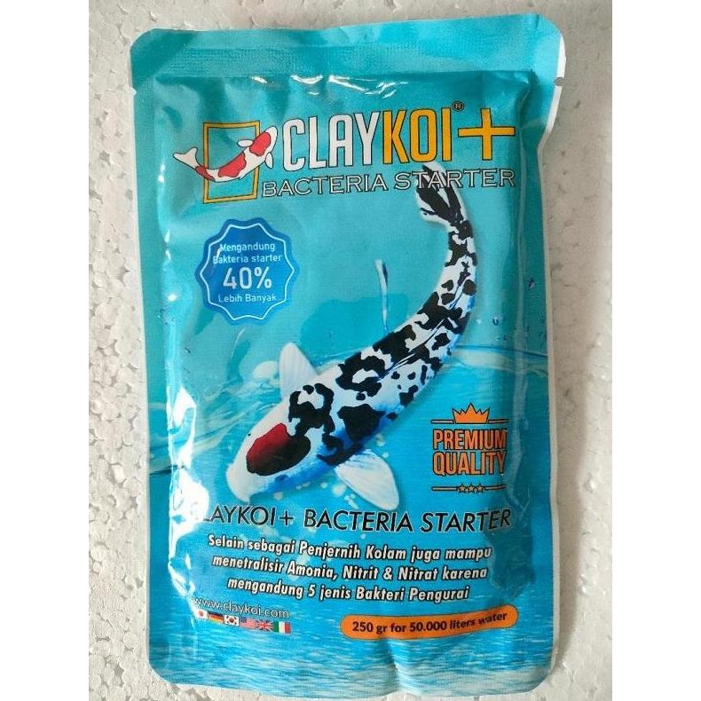 Terlaris Clay Koi Plus Bacteria Starter Penjernih Kolam Bakteri Starter Kolam