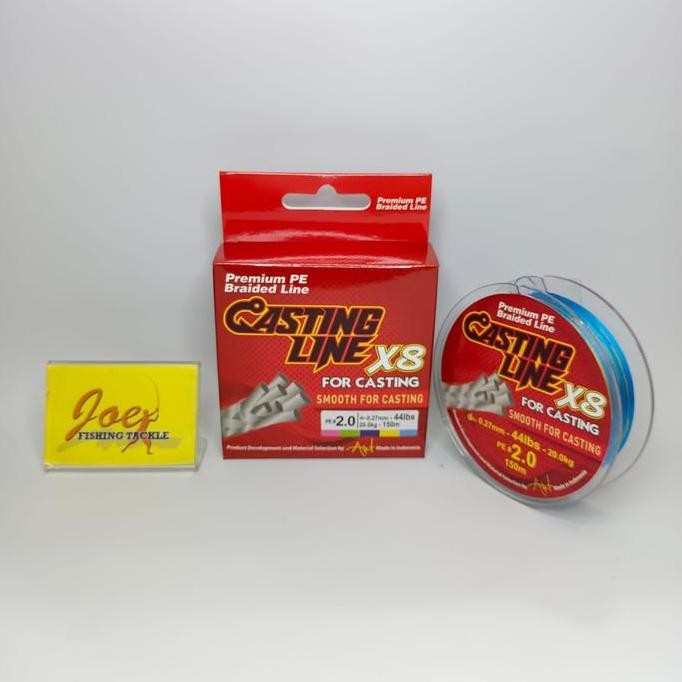 Terlaris Casting Line X8 Pe#2,0 - 44Lb Multicolour Benang Pancing Senar Pe