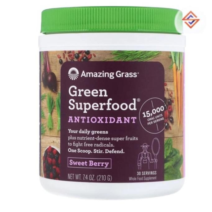 

Amazing Grass Green Superfood Antioxidant Sweet Berry 210 G Original Produk