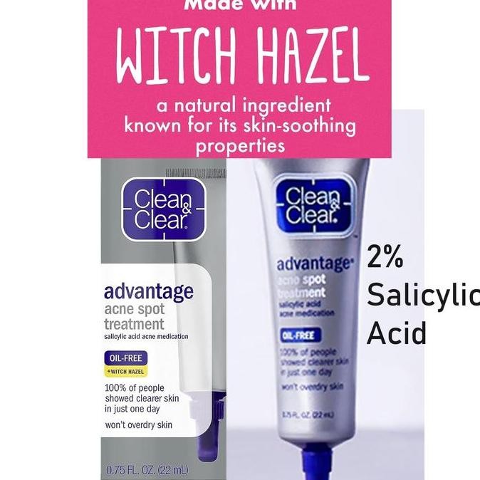 Clean & Clear Advantage Acne Spot Treatment Gel Cream Salicylic Acid