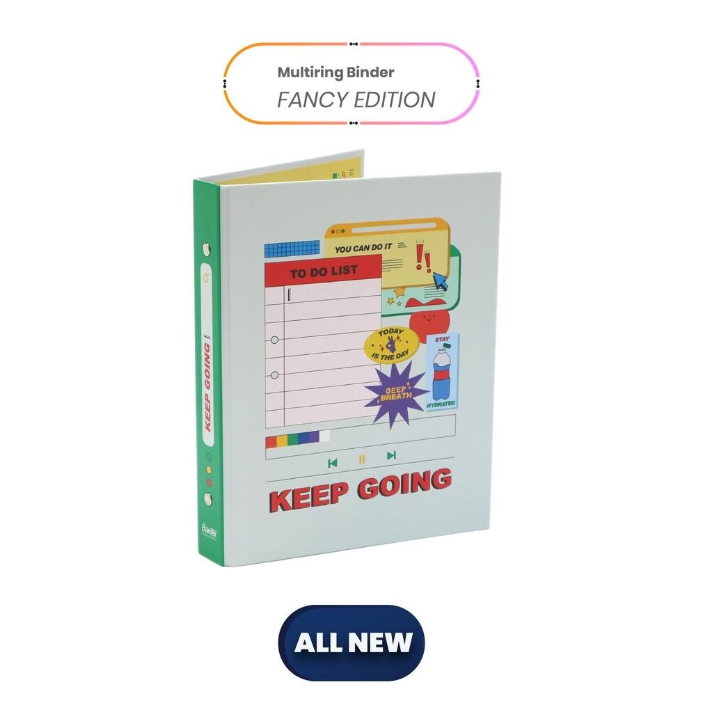 

LINDU Bantex Binder A5 25mm 20 Ring Fancy Keep Going 1329 51