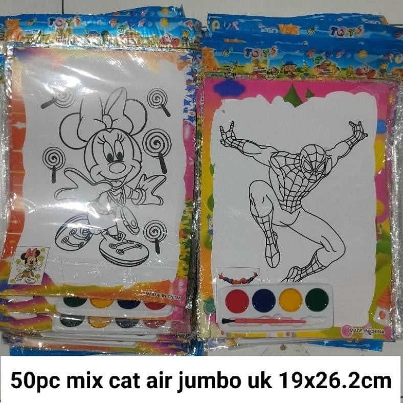 

KA Mewarnai Cat Air Jumbo 10pc Karakter Random Mix
