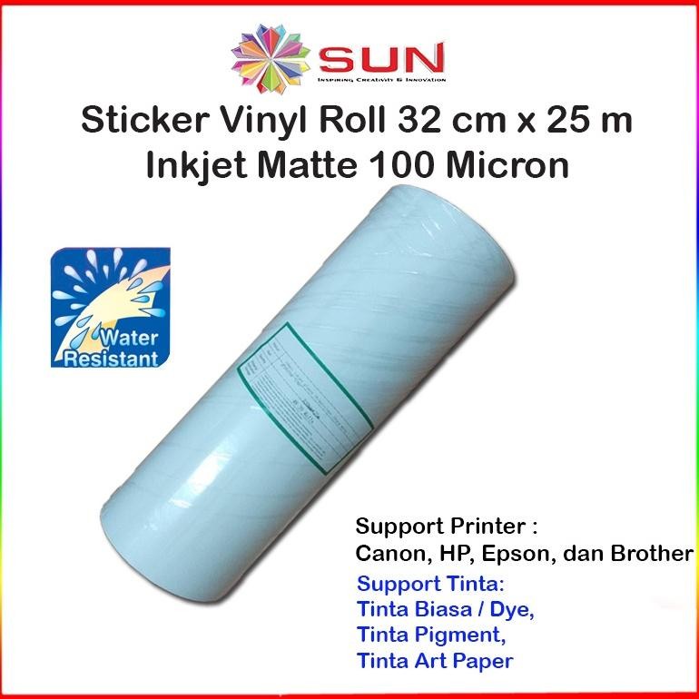 

KA SUN Sticker Vinyl Roll Inkjet A3+ 32 cm x 25m / A4 21cm x 25m / A6 11cm x 25m 100 micron Matte, Glossy, Transparant Non Waterproof