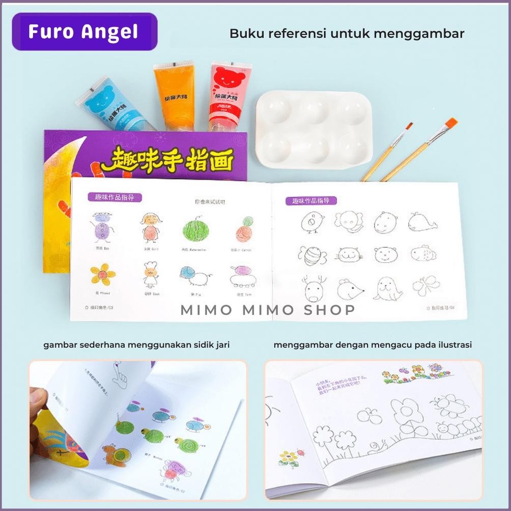 

KA FURO ANGEL FINGER PAINT WASHABLE | CAT TANGAN WARNA NON TOXIC SET EDUKASI ANAK