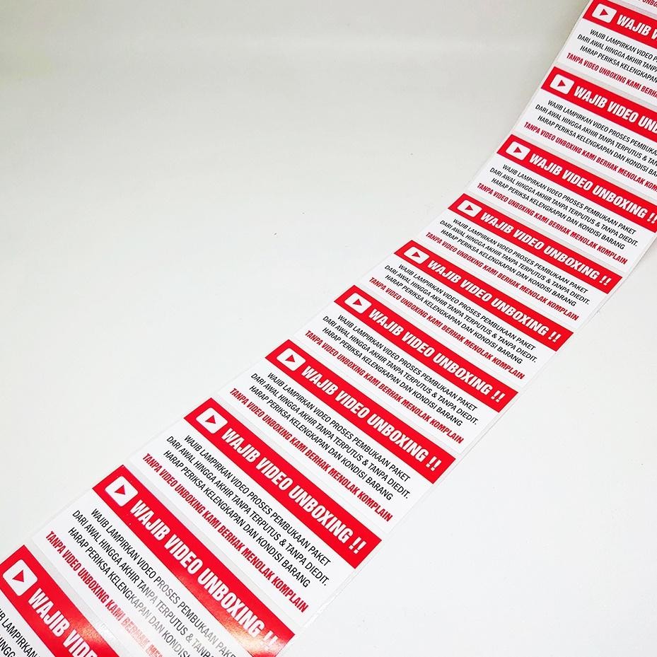 

KA Sticker Label Wajib Video Unboxing Stiker Pengiriman Olshop 7 x 3 cm (1 Roll/ 500 Pcs)