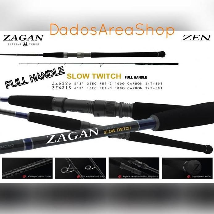 

Terlaris Joran Zen Zagan Slow Twitch Zz632S Pe 1-3 Full Handle