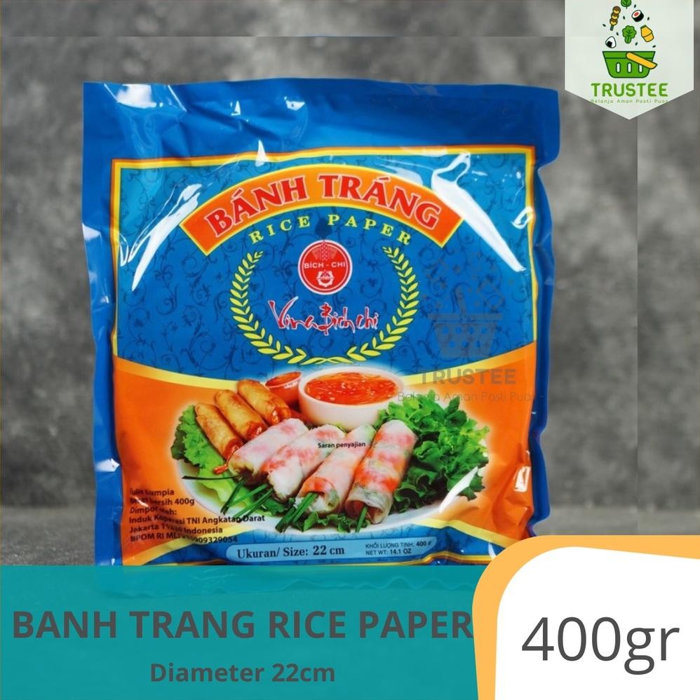 

Tru-63 Rt-342 Cod Banh Trang Vietnam Rice Paper 400Gr 22Cm - Kulit Lumpia Vietnam - Spring Roll - Salad Wrap Termurah Termurah