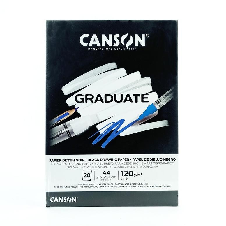 

LINDU Canson Graduate Black Drawing Paper A4