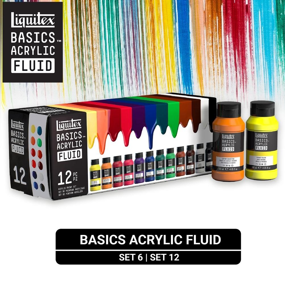 

LINDU Liquitex Basics Acrylic Fluid Set Color Paint