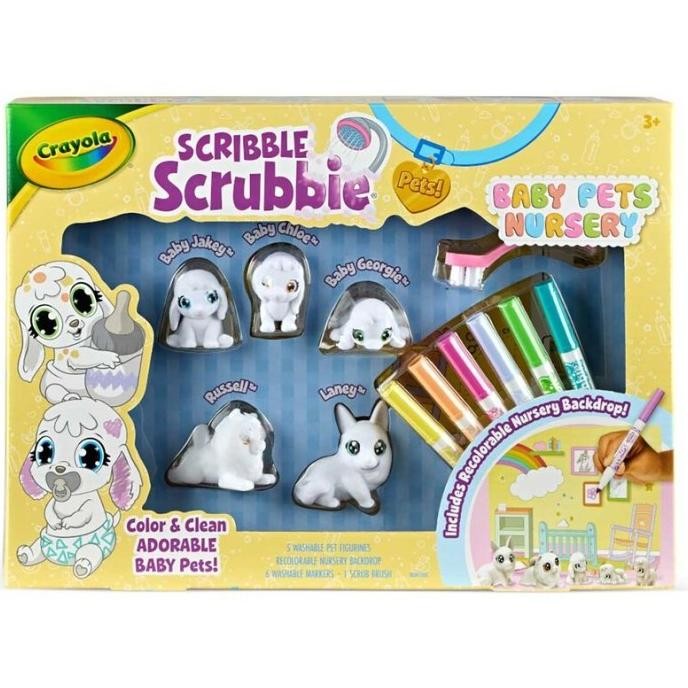 

LINDU Crayola Scribble Scrubbie Baby Pets Nursery 6ct (5 Pets + 1 Backdrop + 6 Markers + 1 Brush)