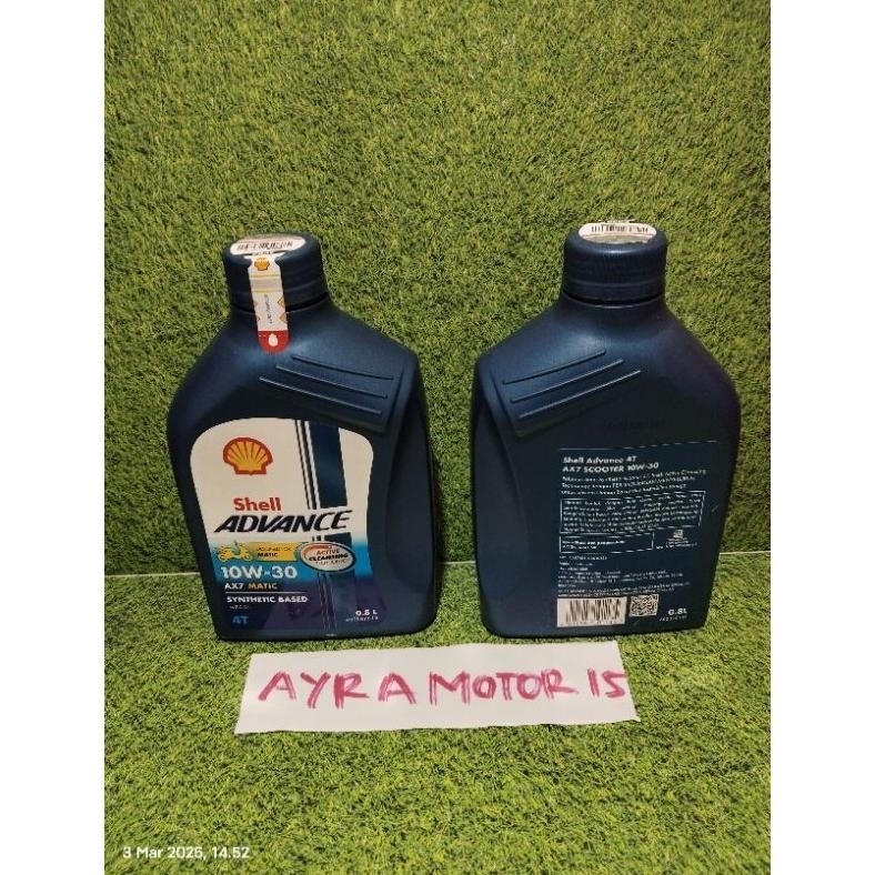 TERLARIS OLI / OIL SHELL AX7 0,8 METIK SCOOTER PELUMAS OLI MESIN MOTOR HONDA METIK BEAT VARIO SCOOPY