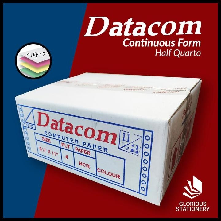 

Terlaris Kertas Continuous Form Datacom 9.5X11 4Ply Bagi 2 Good Quality