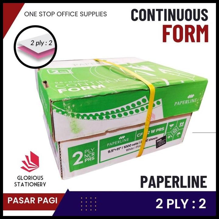 

Terlaris Kertas Continuous Form 9.5 X 11" 2Ply Bagi 2 - Paperline Good Quality
