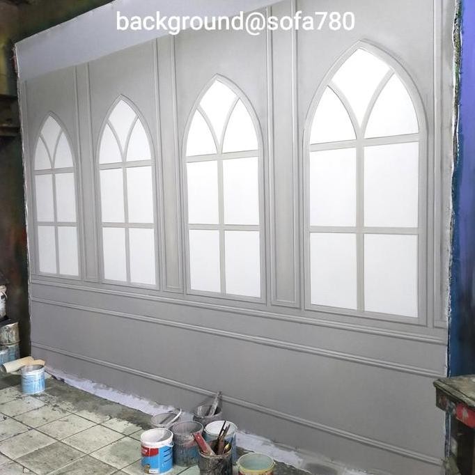 Murah Background Studio Foto Jendela Abu2 Uk 3X5M