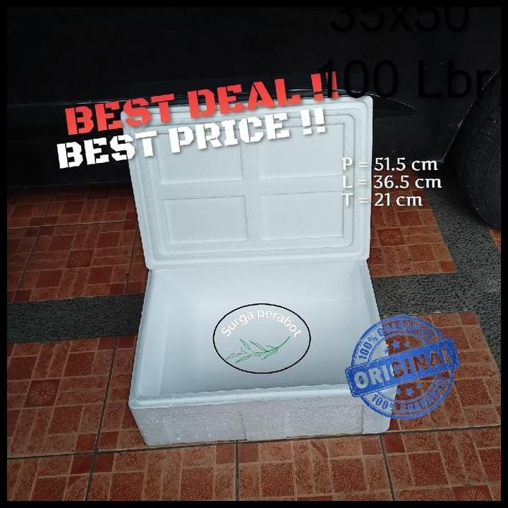 

Terlaris Sterofoam Box Udang 51.5 X 36.5 X 21 Styrofoam Ikan Sterofom Makanan Good Quality