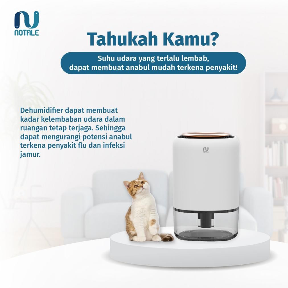 Notale Dehumidifier Suvo Penyerap Lembab Ruangan Dehumidifier Ruangan Air Dehumidifier NTL-DH2