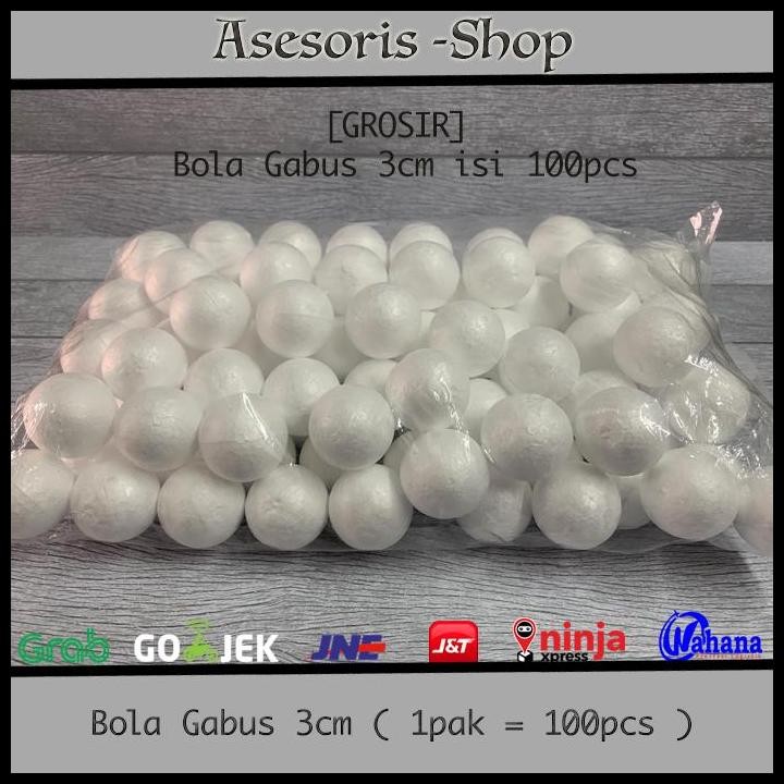 

Terlaris Bola Gabus Styrofoam Ukuran 3Cm Isi 100Pcs Good Quality