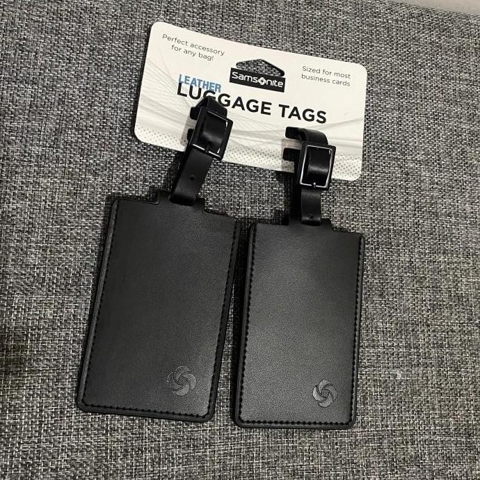 TERBARU - Samsonite Leather Lugage Tags / Tag Original