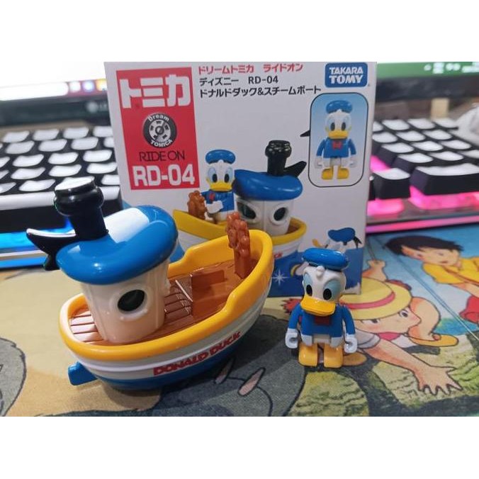 TOMICA DREAM RIDE ON DISNEY RD-04 DONALD DUCK & STEAMBOAT TOMY