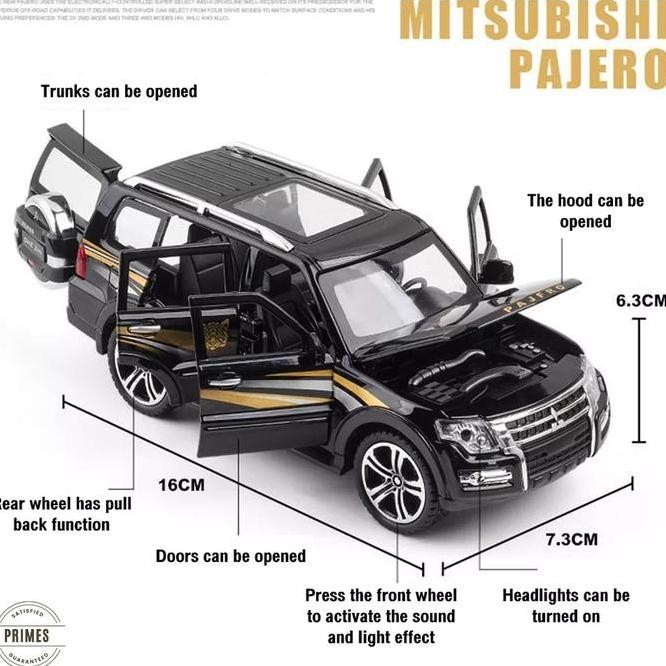 Diecast Mobil Miniatur Mitsubishi Pajero Koleksi Mobil Skala 1:32