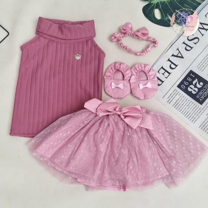 Tersedia Dress baju bayi perempuan 0-6 bulan setelan bayi cewek rok baju bayi newborn