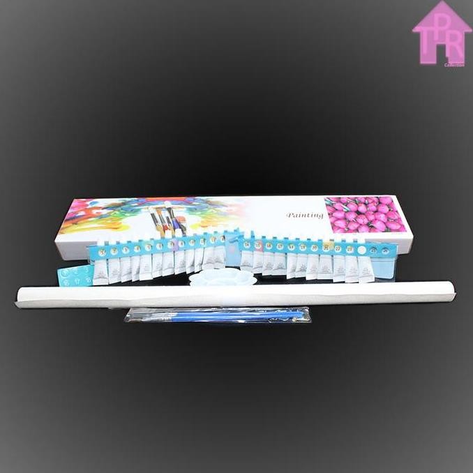 

ready !!! DIY - Set Melukis / paint by number kit - FLOWER 40x50cm. part-4