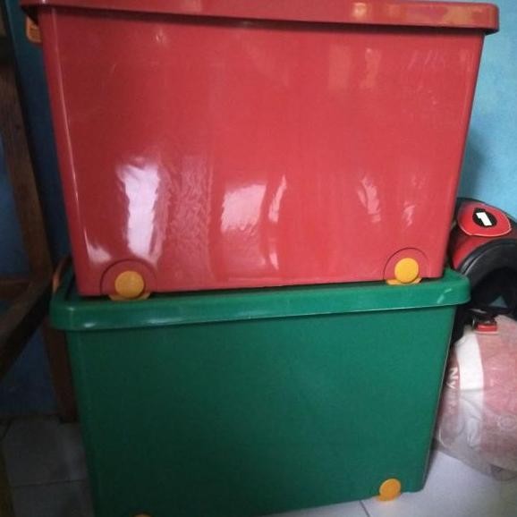 Terjangkau Box Container 95 Liter Roda Sinplas Kualitas Shinpo Ezy Rak Kontainer