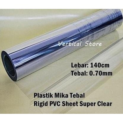 

ready Plastik PVC Mika Kaku Bening Lebar 140 cm Tebal 0.70mm