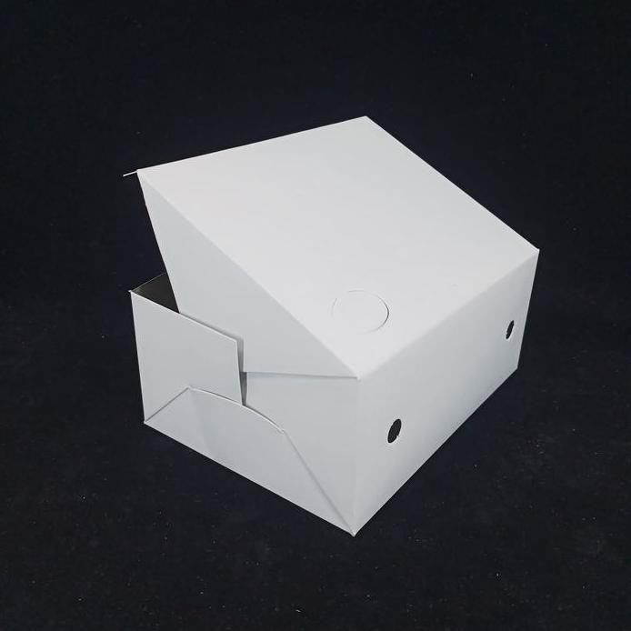 

ready KOTAK KUE - SNACK BOX - DUS KEMASAN MAKANAN - UK 12X16 - POLOS -100PCS