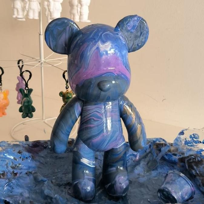 

ready !!! DIY Beruang Besar Bearbrick 33cm Lucu Cairan Cat Warna Dekoratif