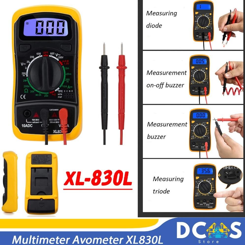 NEW Multimeter AvoMeter XL830L Multitester Avo Meter Digital + Buzzer