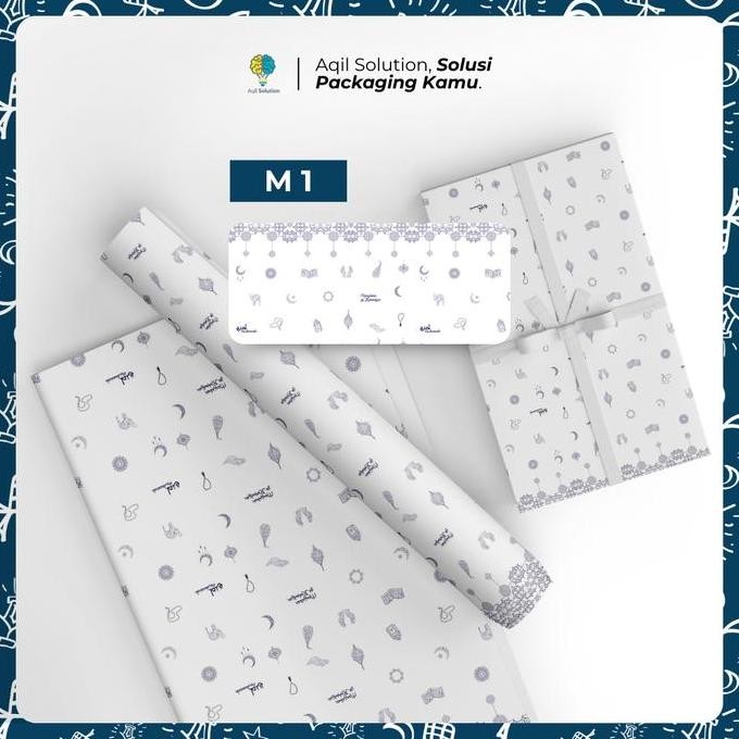 

ready (20 pcs) Eid Series Wrapping Paper / Kertas packing Dorslag Motif Idul Fitri / kertas Hampers kado bungkus baju