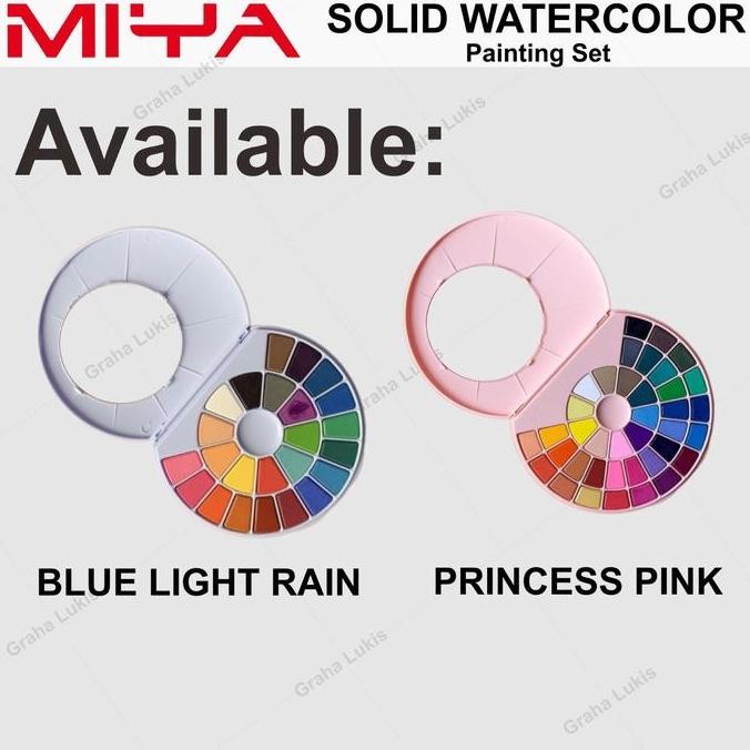 

ready !!! Miya Himi Solid Watercolor Set with Brush