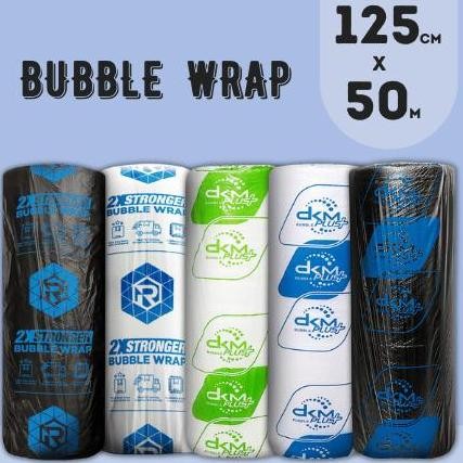 

ready PLASTIK BUBBLE BUBLE BABEL WRAP ROLL HITAM BENING 125CM X 50M RUSFET
