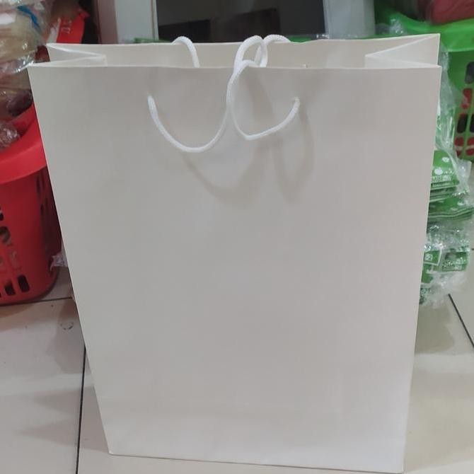 

ready paper bag polio putih polos isi 12pcs terlaris