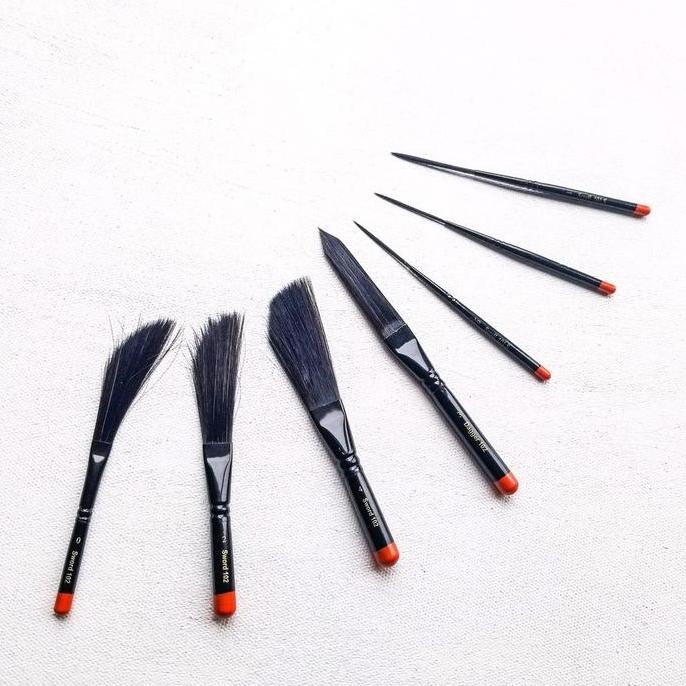 

ready !!! DEGOYA DE GOYA PINSTRIPE SCROLL BRUSH KUAS LUKIS KALIGRAFI BULU PANJANG