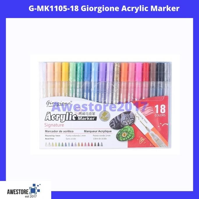 

ready !!! G-MK1105 Giorgione Acrylic Marker Pen Set Spidol Akrilik Cat Paint