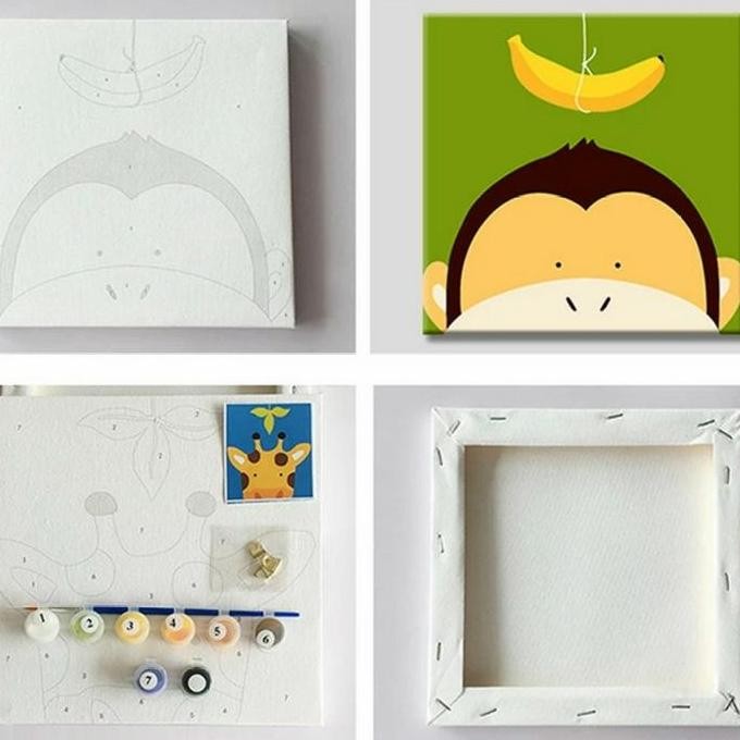 

ready !!! SET KIT KANVAS LUKIS ANAK 20x20 CM CANVAS PAINTING PRINCESS BY NUMBER