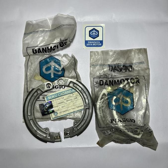 Kampas Rem Depan R8 Danmotor Biru Vespa Super PS PTS Darling VBB