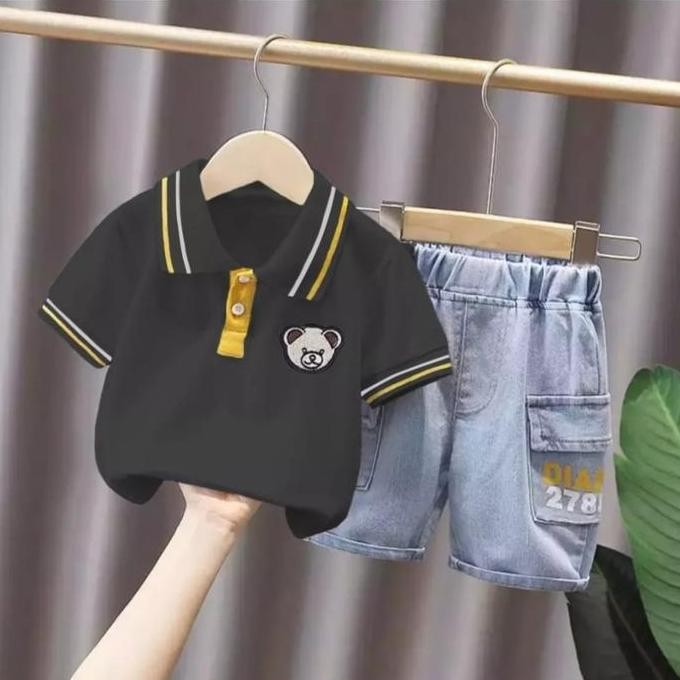 Tersedia Setelan baju anak laki laki perempuan 6bln-5thn | Setelan vn polo bear diary / vn tas raket