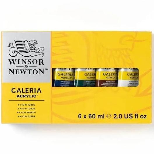 

ready !!! Galeria Acrylic Colour Winsor & Newton set 6x60ml