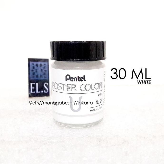 

ready !!! Pentel Poster Color 30 ml White Cat Poster (PPC30)