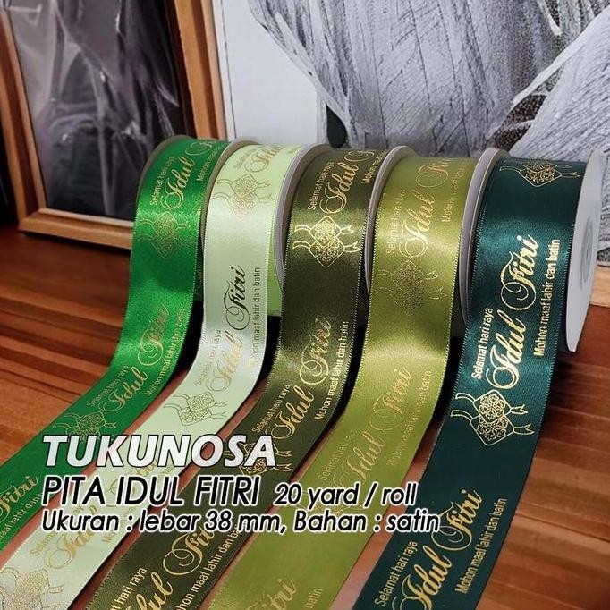 

ready PERROLL PITA IDUL FITRI 38 MM PITA EID MUBARAK PITA LEBARAN 3,8 MM HAMPERS RAMADHAN RIBBON SATIN 3.8 MM