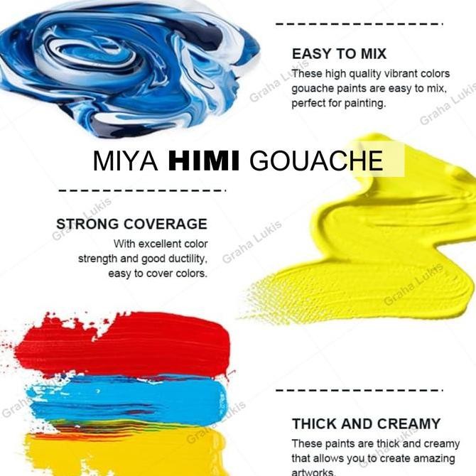 

ready !!! MIYA HIMI Gouache Set Colour 18 x 30ml