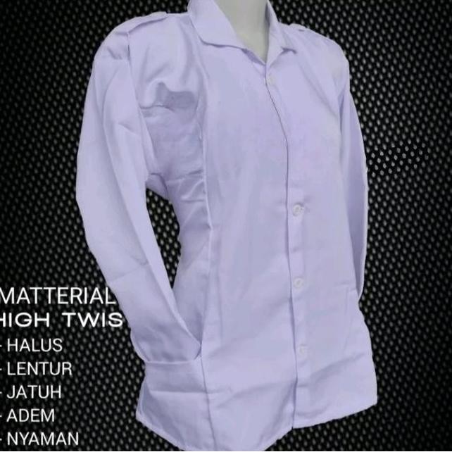 BAJU PDH PUTIH GURU ATAU SUSTER DAN ASN PEREMPUAN LENGAN PANJANG Amel Uniform  KAIN HIGH TWISS atasa