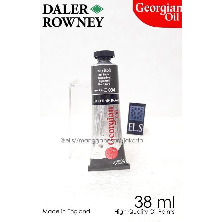

ready !!! Daler Rowney Georgian Oil Ivory Black 38 ml ( Cat Minyak )