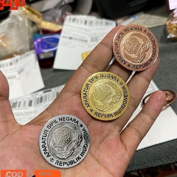 pin korpri ASN kuningan magnet pin asn RI bulat PROMO TERBATAS