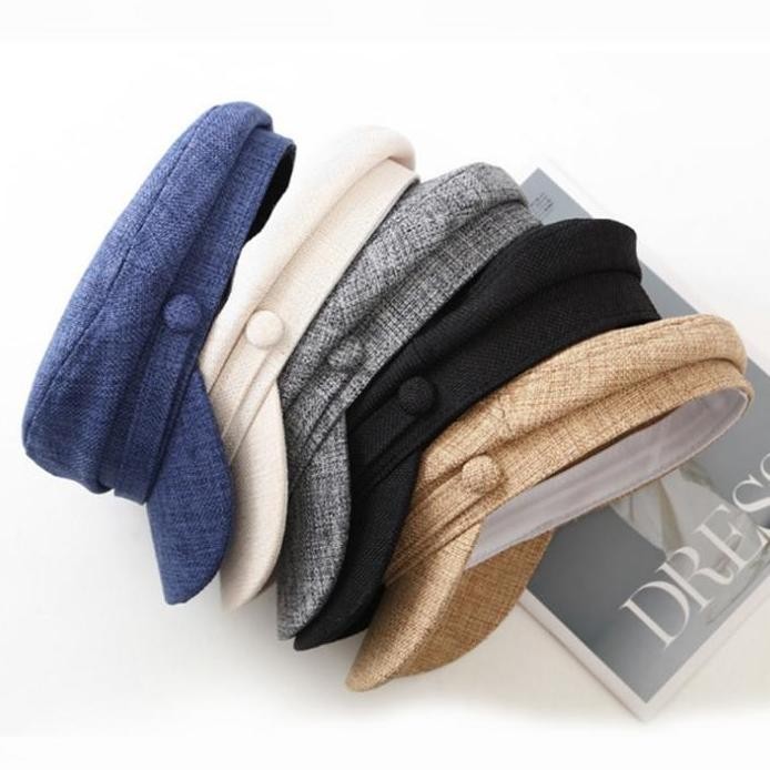 ready Topi Baret Hat Korea Pria Wanita Perempuan Dewasa Model Apolo Oktagonal Pelukis Outfit Gaya Re